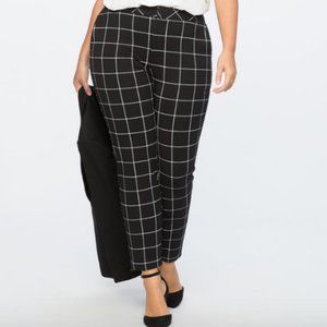 ELOQUII 9 TO 5 WOMENS WINDOWPANE PANT SIZE 16 *PLUS SIZE* *MID SIZE*